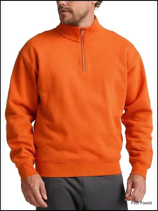 Other - Quarter Zip Pullover Sweatshirt Mock Neck Long Sleeve Lightweight Sweater With
